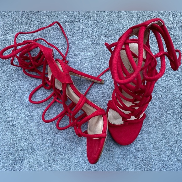 Olivia lace up heels - Picture 1 of 5